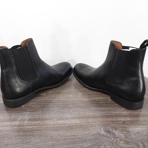 Frye Boots Mens Size 9 D Black Leather Chelsea Ankle Pull On Casual Dress Shoes - Picture 7 of 10